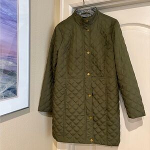 Talbots Quilted Barn Coat Size Mp Worn Twice